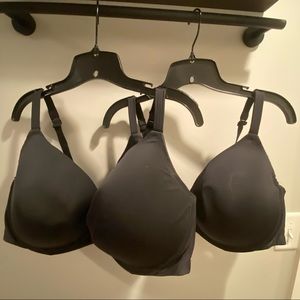 (2) 46DDD Cacique Smooth Full Coverage Cooling Bras, black